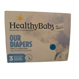 HealthyBaby Microbiome Friendly Diaper, Organic Plant Based, Size 3, 12-22 Lbs